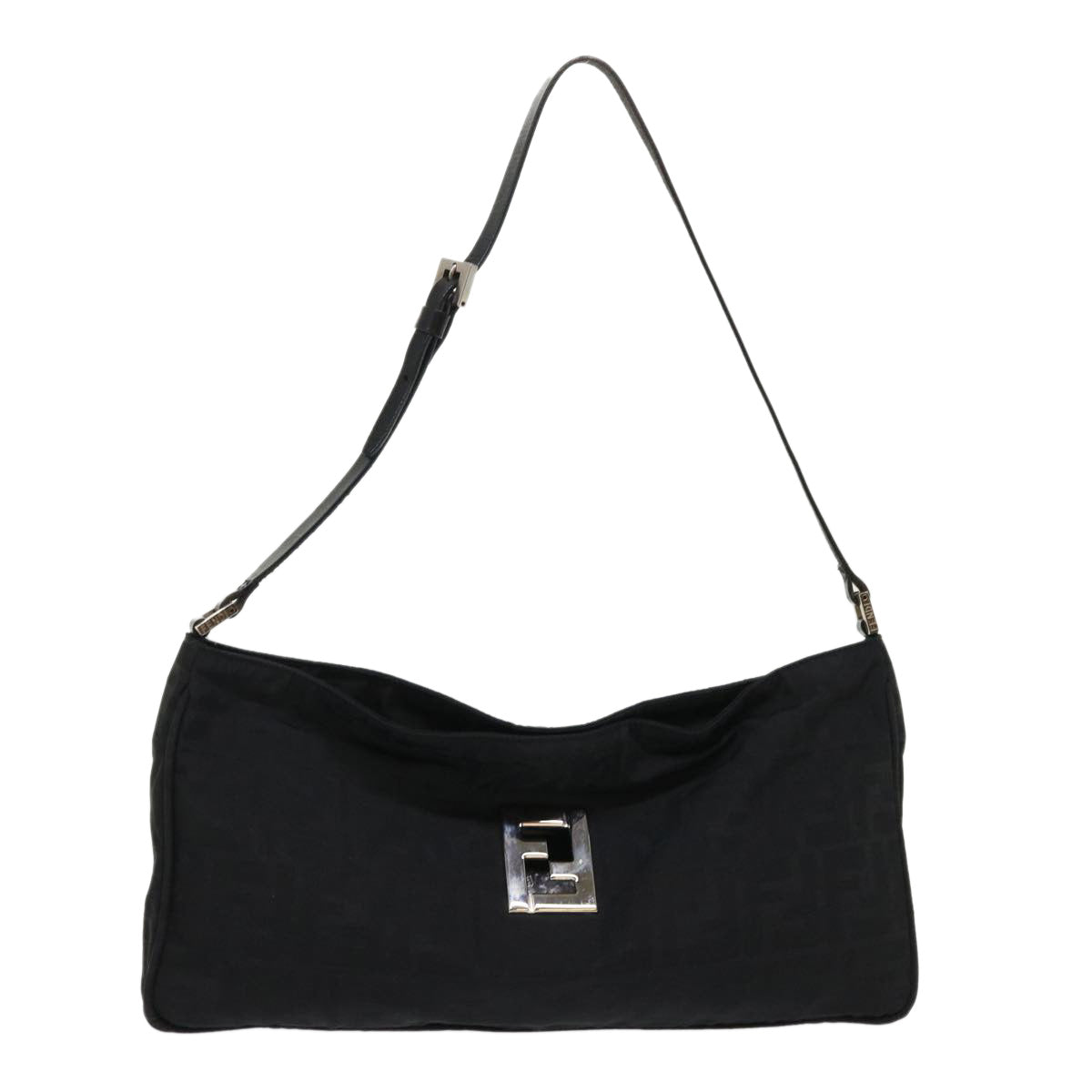 FENDI Zucca Canvas Shoulder Bag Black bs6666
