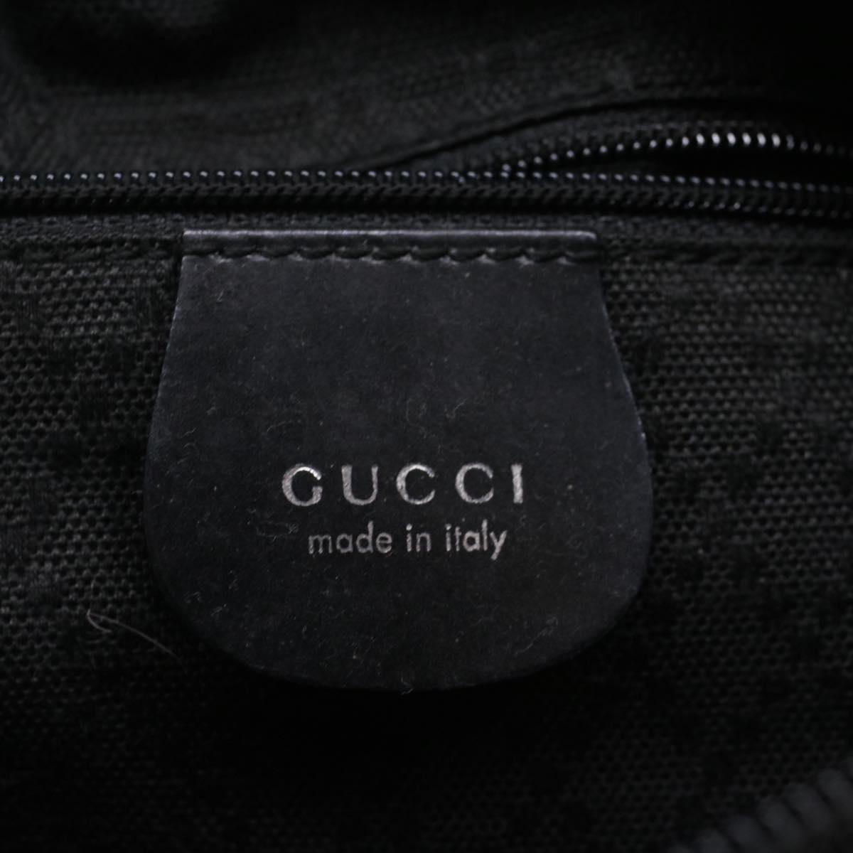 GUCCI Bamboo Shoulder Bag Nylon Black 000•2058•0509•5 bs6818