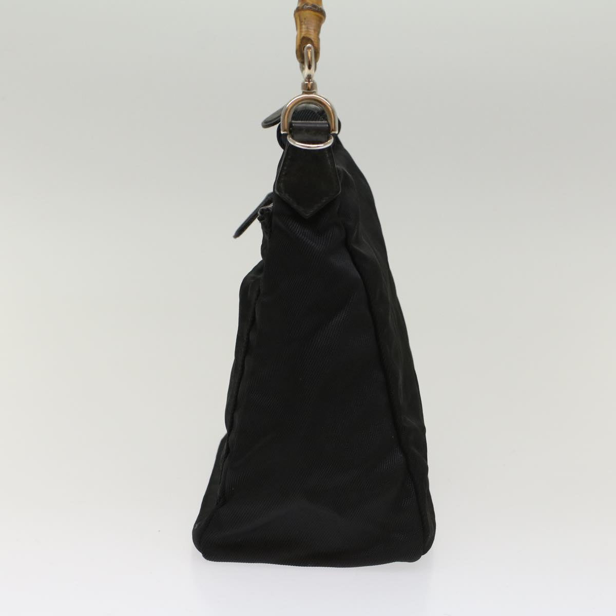 GUCCI Bamboo Shoulder Bag Nylon Black 000•2058•0509•5 bs6818