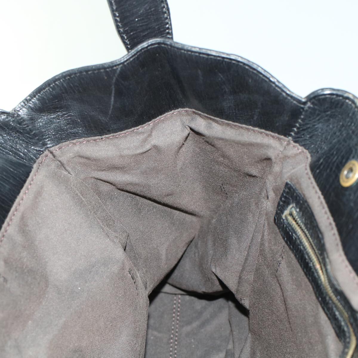 FENDI Shoulder Bag Leather Black bs6922