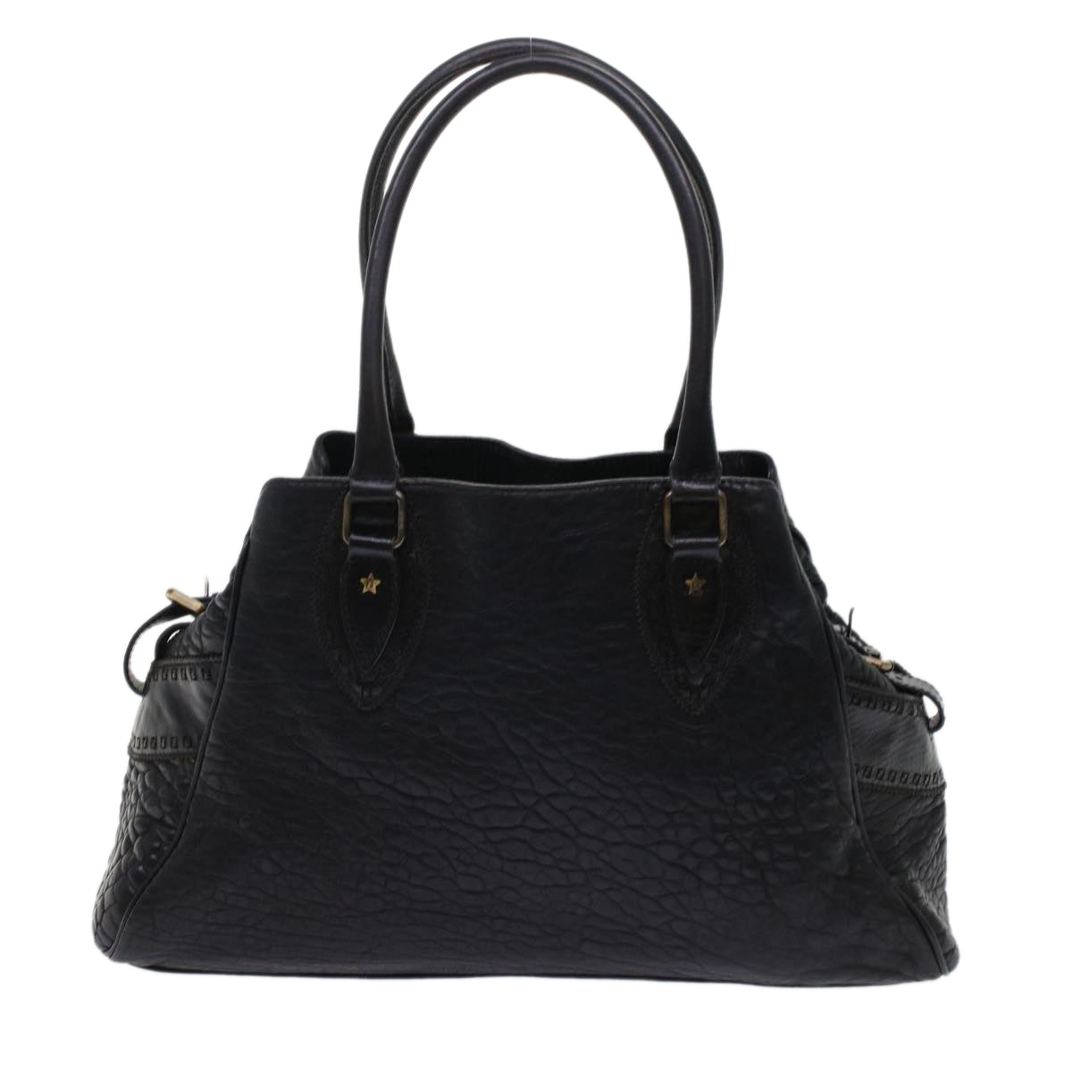 FENDI Shoulder Bag Leather Black bs6922