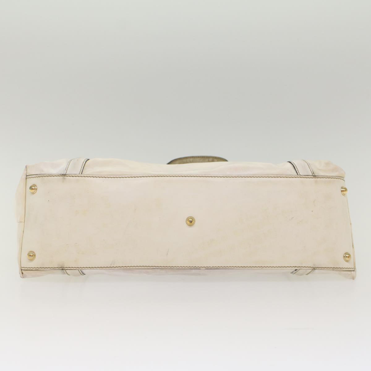 GUCCI Web Sherry Line Shoulder Bag Coated Canvas White Red 162094 bs6990