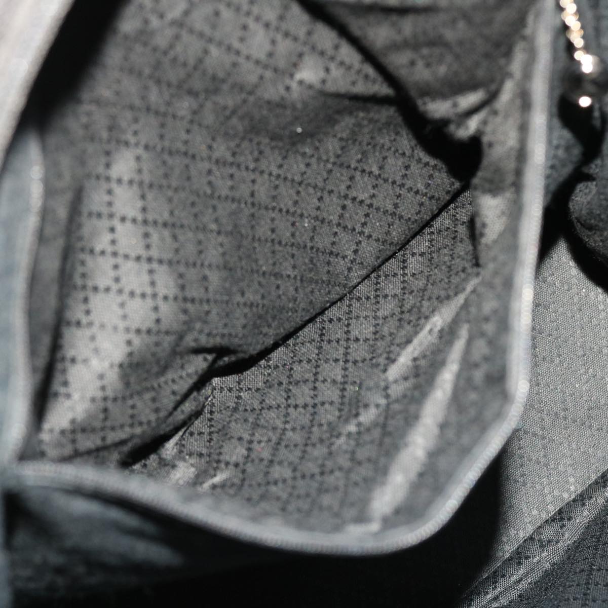 GUCCI Bamboo Hand Bag Nylon Black bs7000