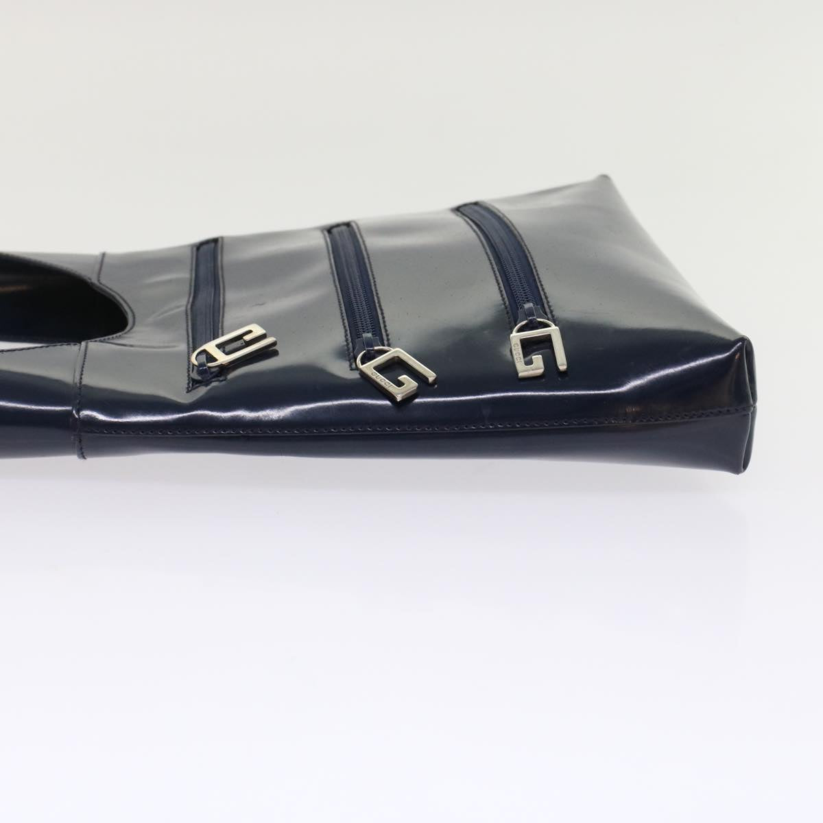 GUCCI Shoulder Bag Leather Canvas 2Set Navy Orange bs7033