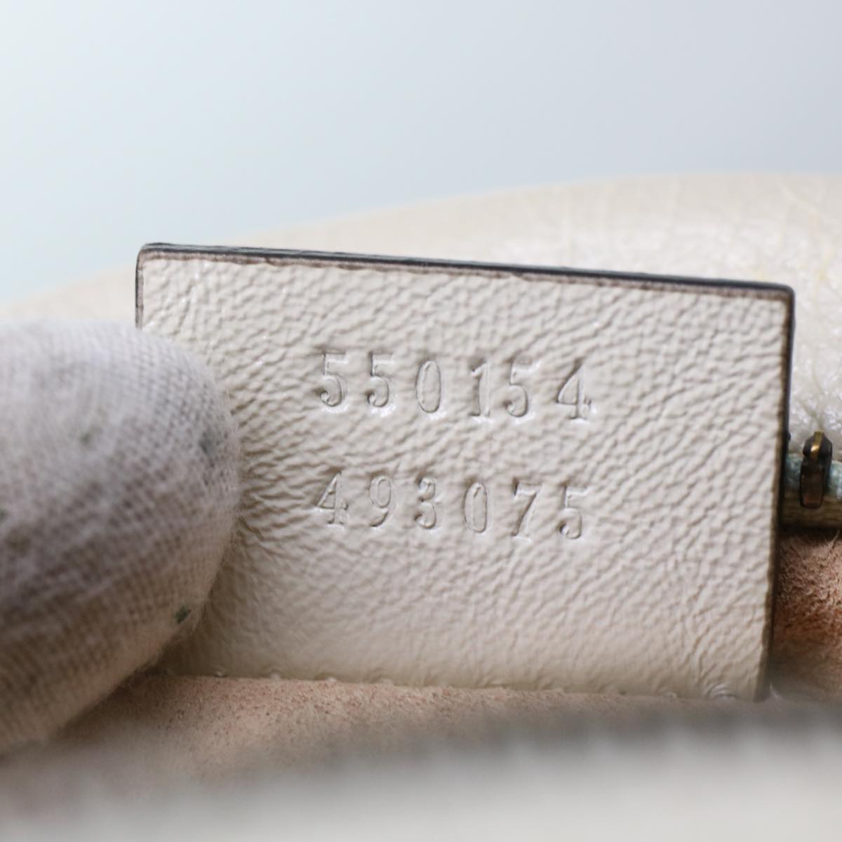 GUCCI GG Mormant Shoulder Bag Leather White 550154 bs7044