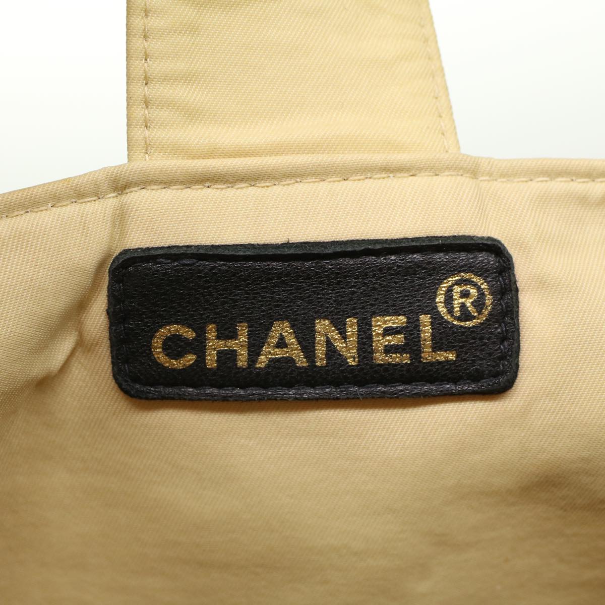 CHANEL Shoulder Bag Nylon Beige CC bs7114