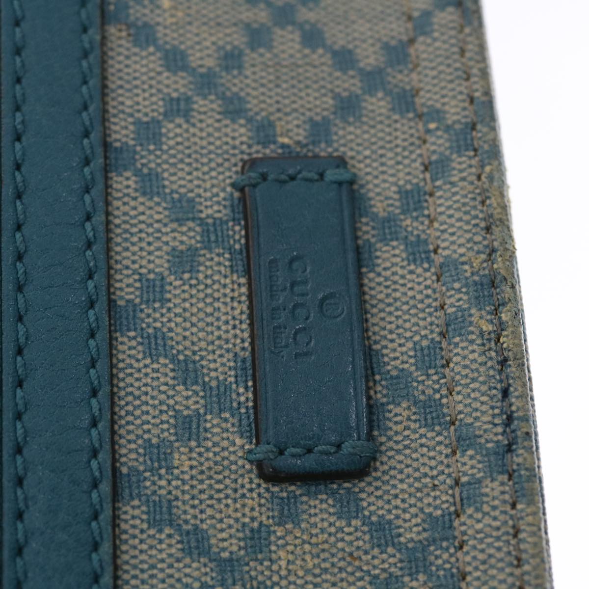 GUCCI Diamante Shoulder Bag PVC Leather Light Blue 295257 bs7152