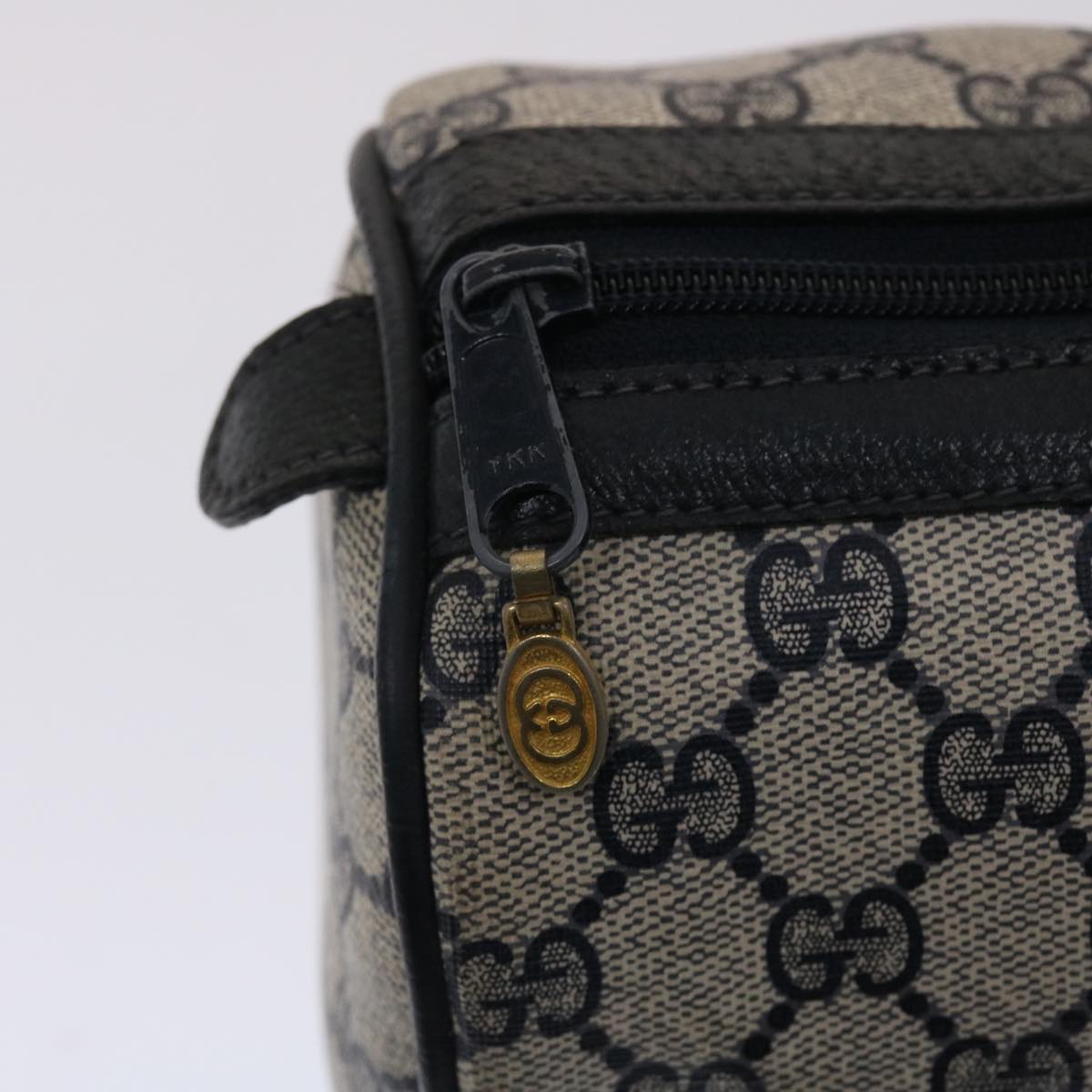 GUCCI GG Canvas Sherry Line Boston Bag Gray Red Navy 012•3842•58 bs7178