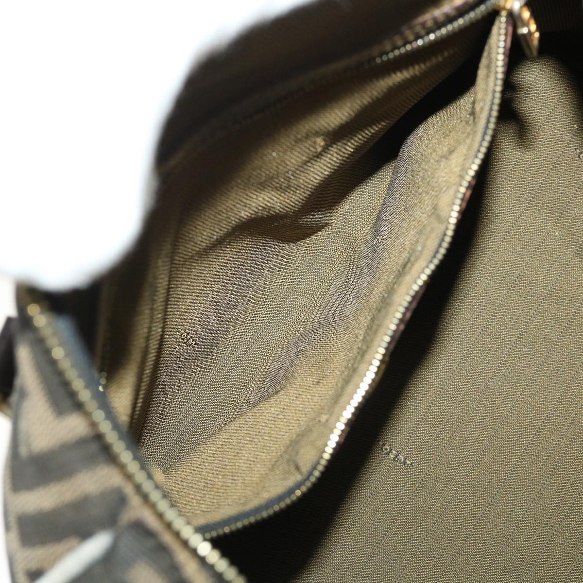 FENDI Zucca Canvas Hand Bag Black Brown bs7220