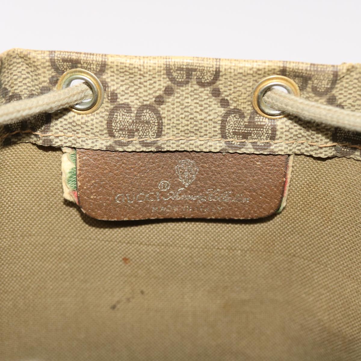 GUCCI GG Canvas Pouch PVC Leather Beige 97.19.303 bs7227