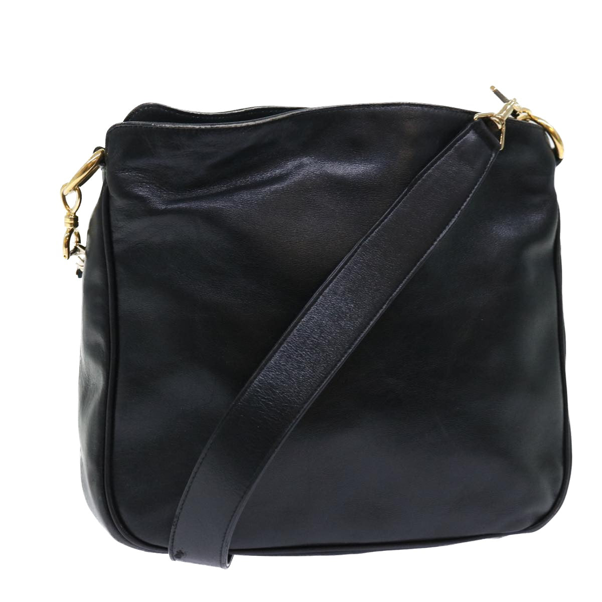 GUCCI Shoulder Bag Leather Black bs7234
