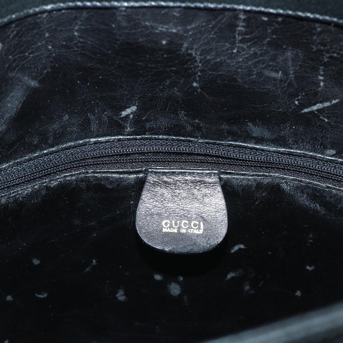GUCCI Shoulder Bag Leather Black bs7234