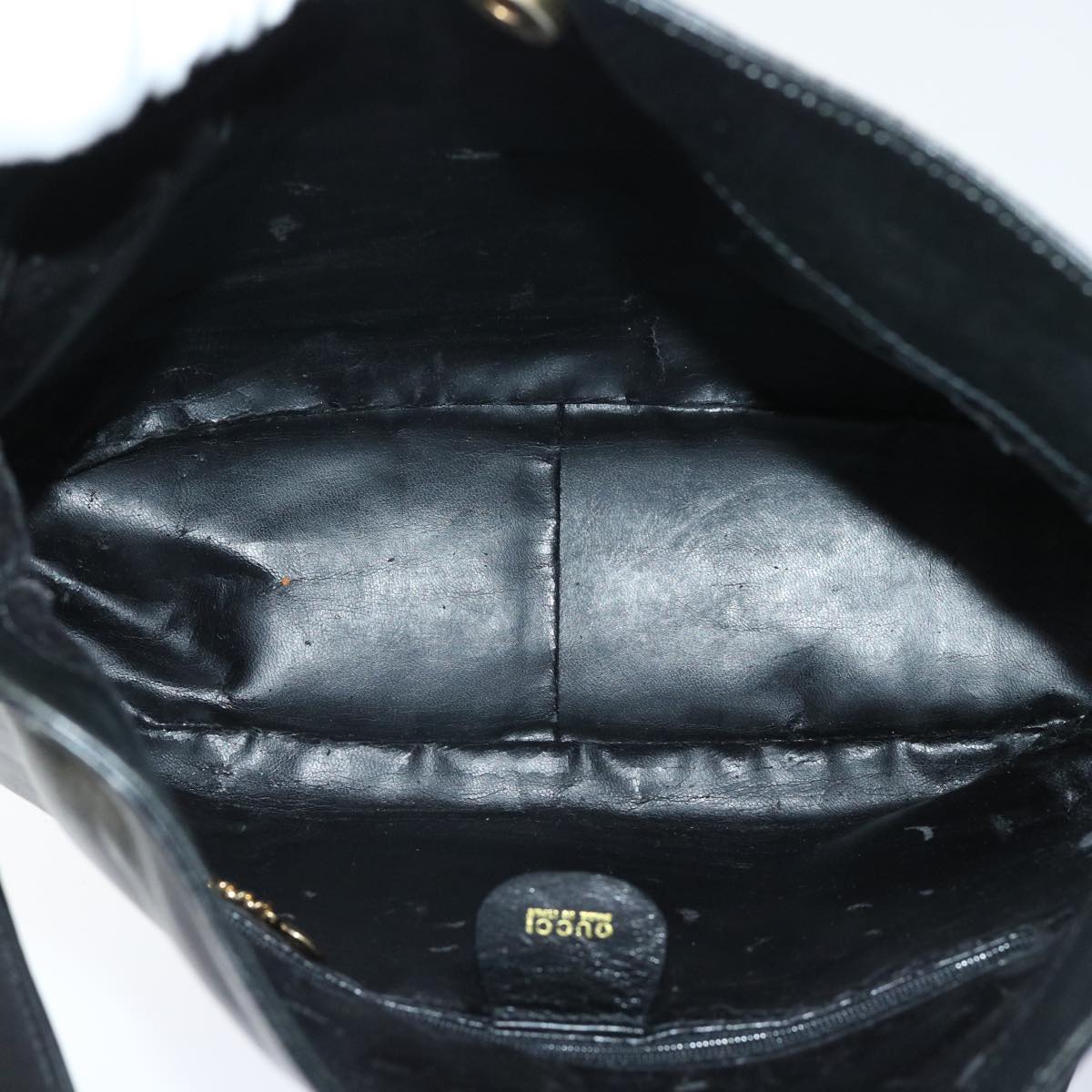 GUCCI Shoulder Bag Leather Black bs7234