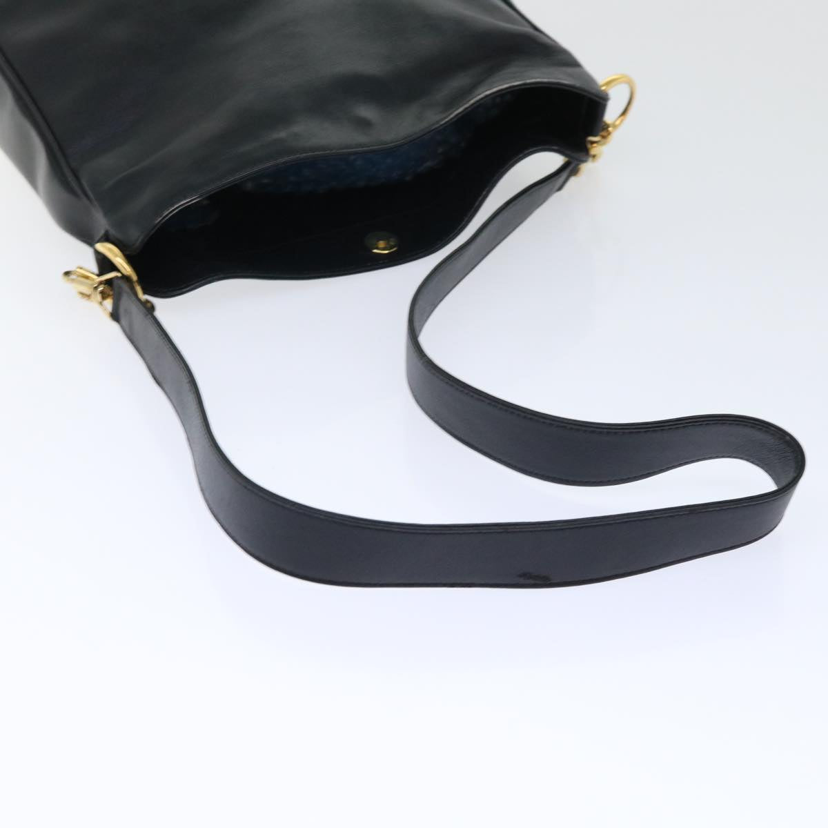 GUCCI Shoulder Bag Leather Black bs7234
