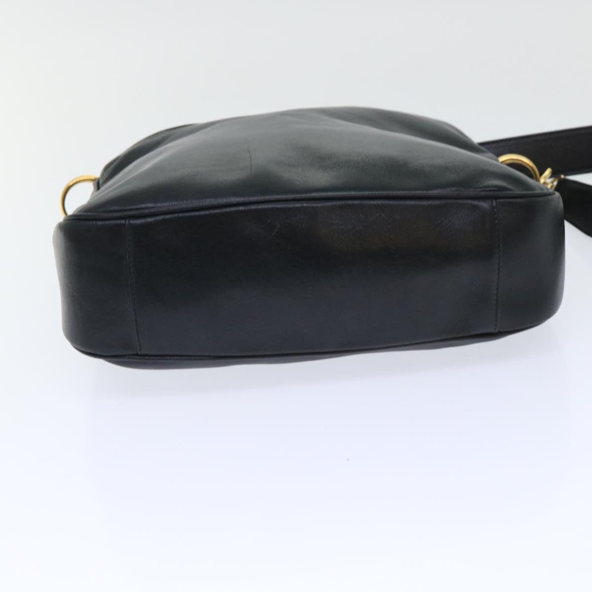 GUCCI Shoulder Bag Leather Black bs7234