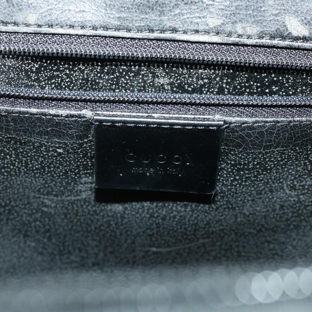 GUCCI Shoulder Bag Patent leather Black 001•3091 3754 bs7235