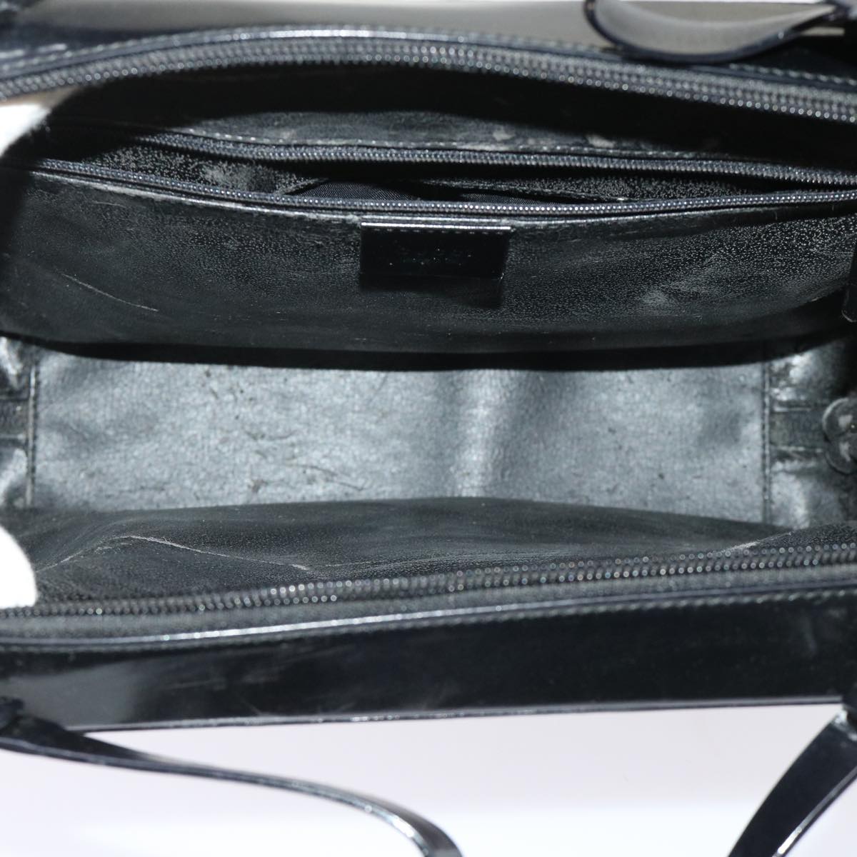 GUCCI Shoulder Bag Patent leather Black 001•3091 3754 bs7235