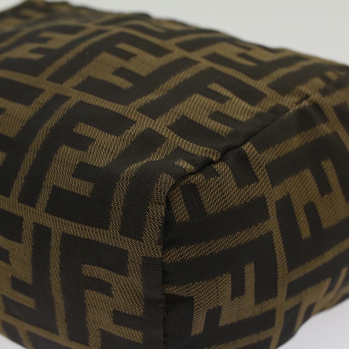 FENDI Zucca Canvas Hand Bag Black Brown bs7247