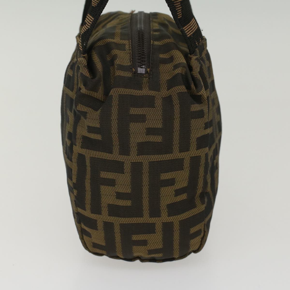 FENDI Zucca Canvas Hand Bag Black Brown bs7247