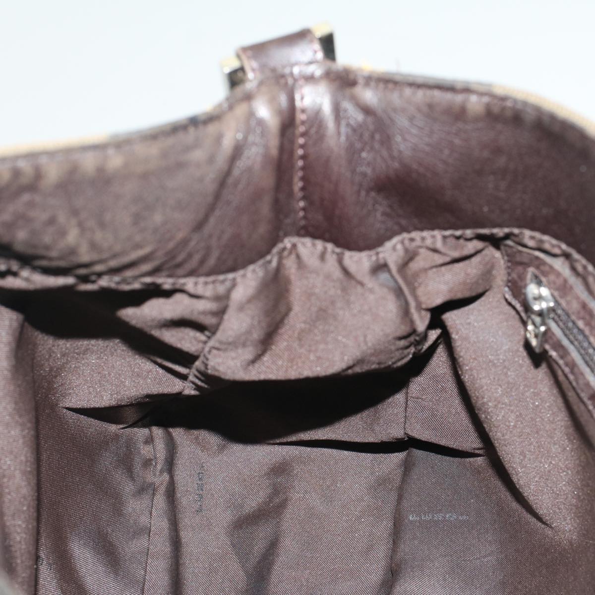 FENDI Pecan Canvas Shoulder Bag Nylon Brown bs7311