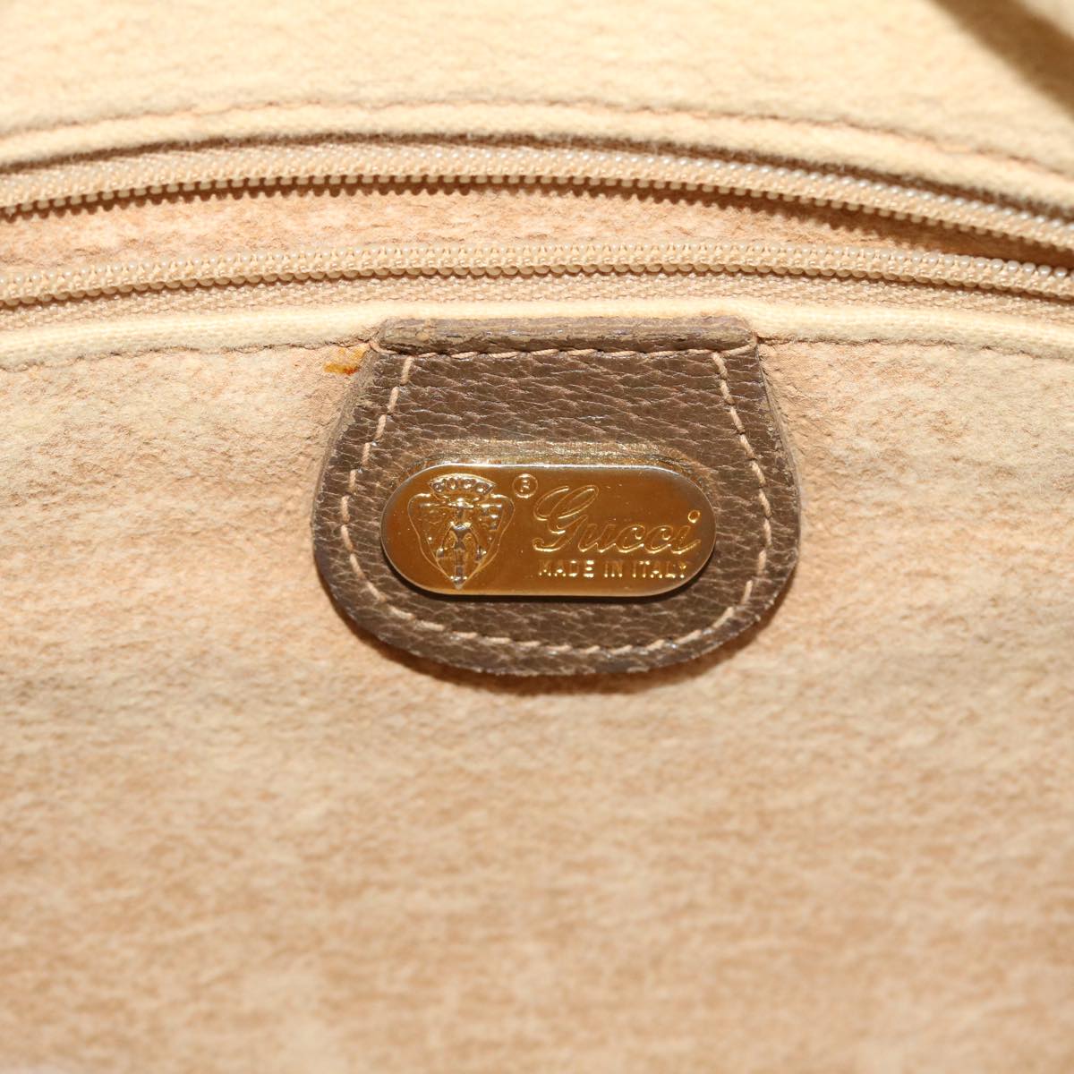 GUCCI GG Canvas Shoulder Bag Leather Beige 001 067 1283 bs7335