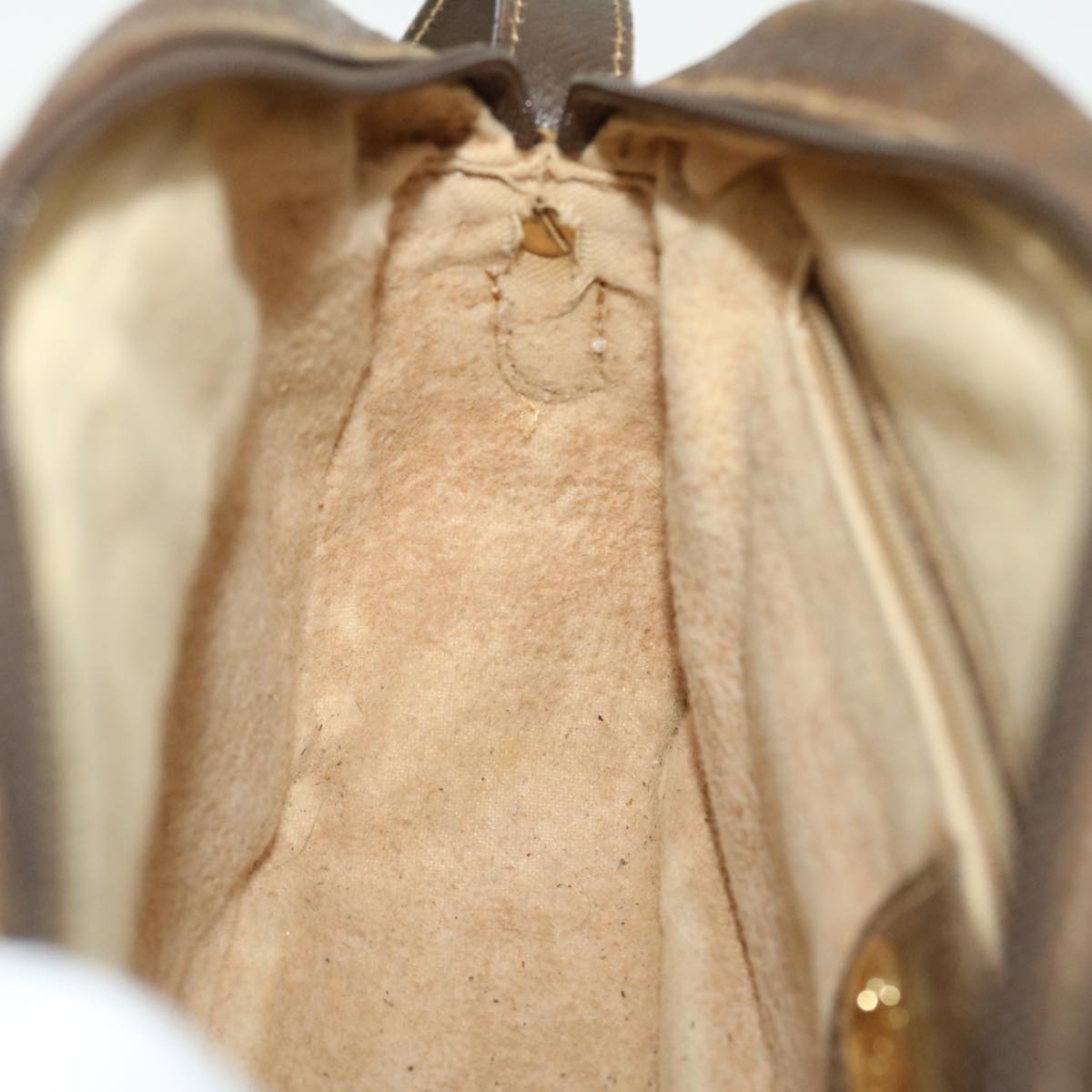 GUCCI GG Canvas Shoulder Bag Leather Beige 001 067 1283 bs7335