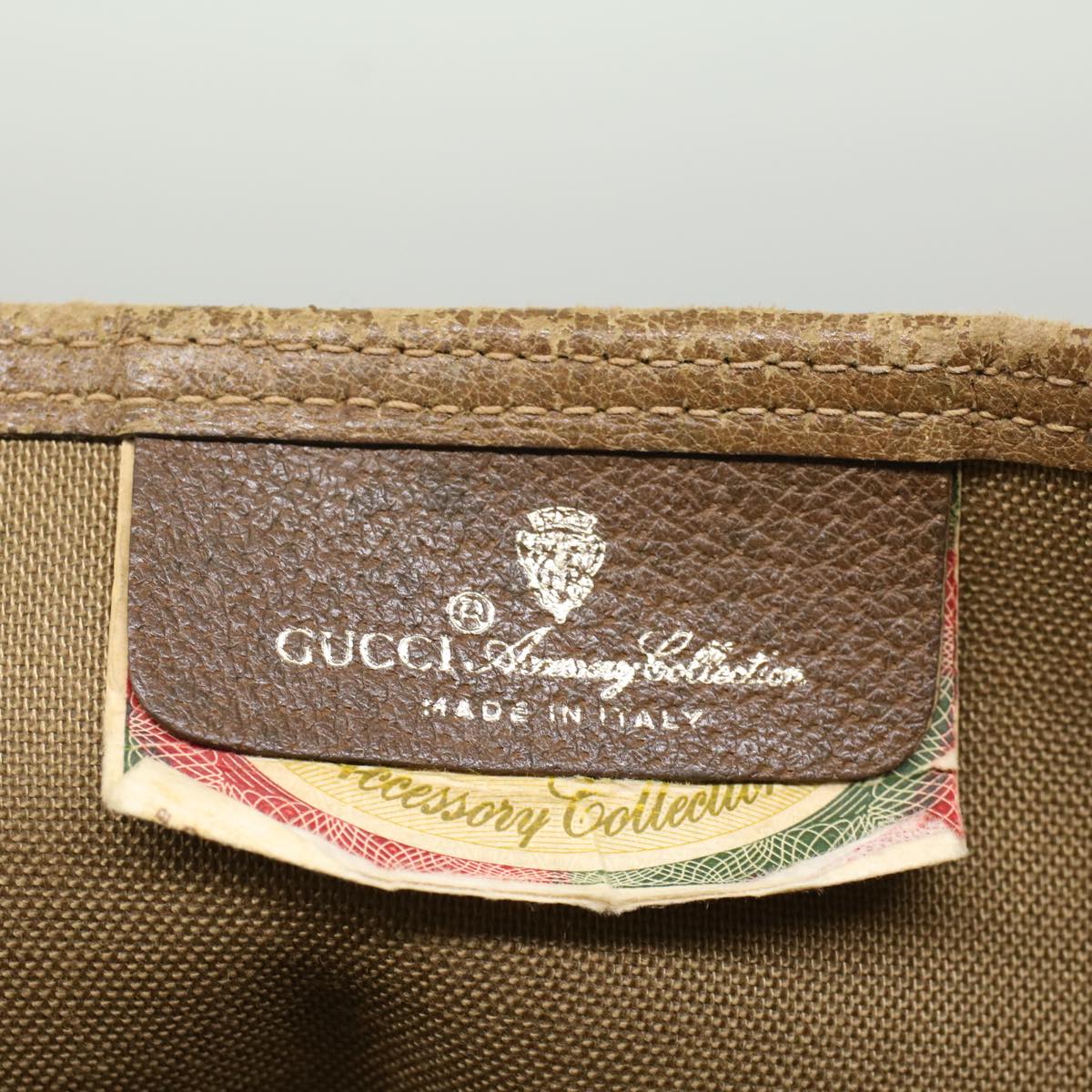 GUCCI GG Canvas Web Sherry Line Tote Bag Beige Red Green 39.02.003 bs7344