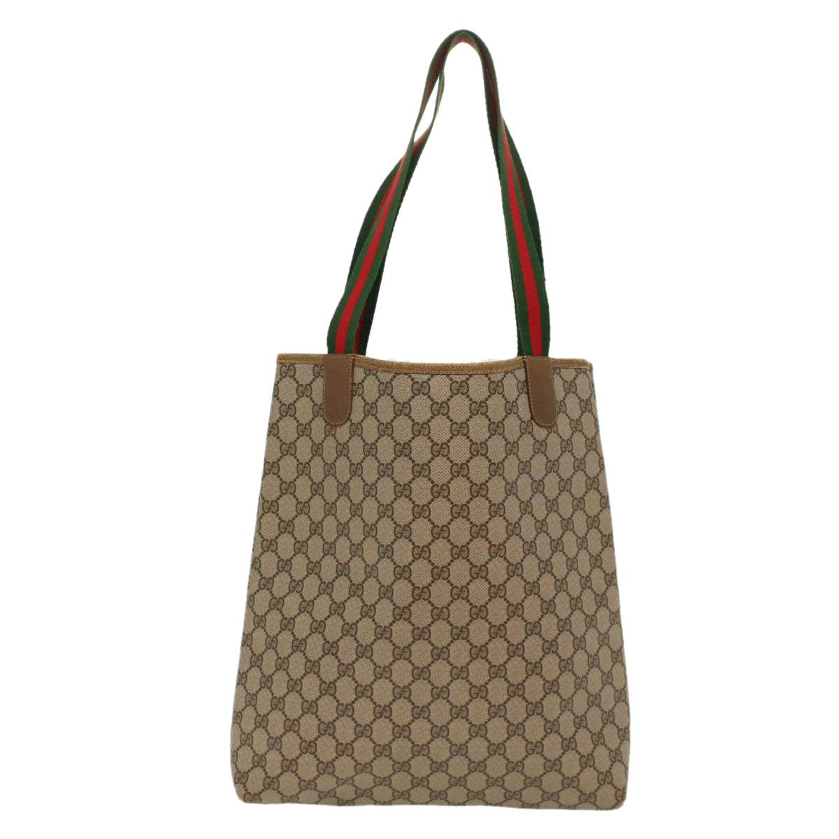 GUCCI GG Canvas Web Sherry Line Tote Bag Beige Red Green 39.02.003 bs7344