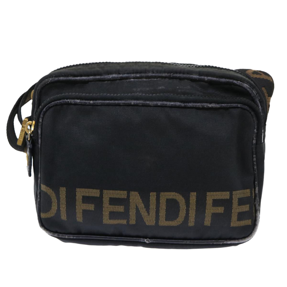 FENDI Shoulder Bag Nylon Black bs7384