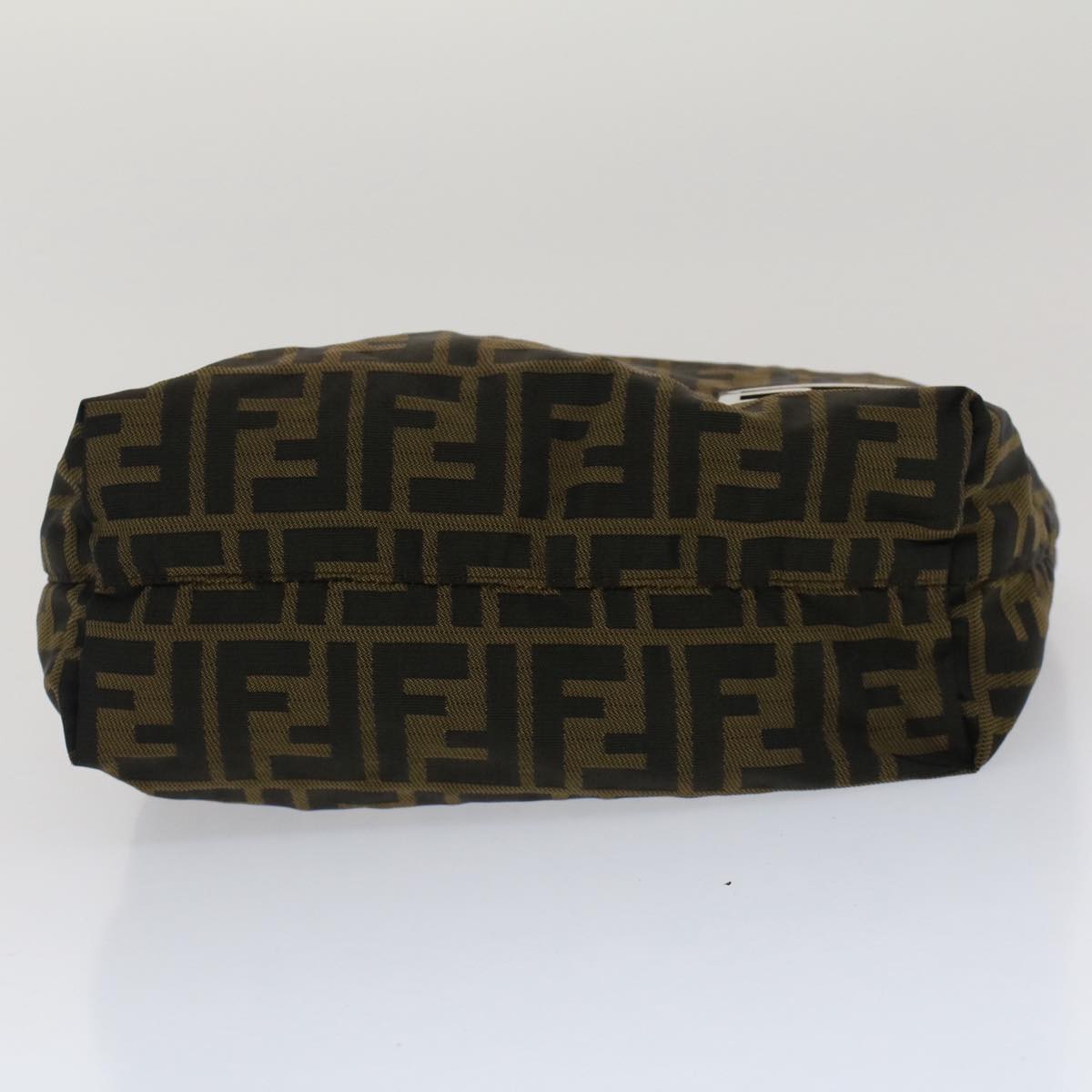 FENDI Zucca Canvas Shoulder Bag Black Brown bs7393