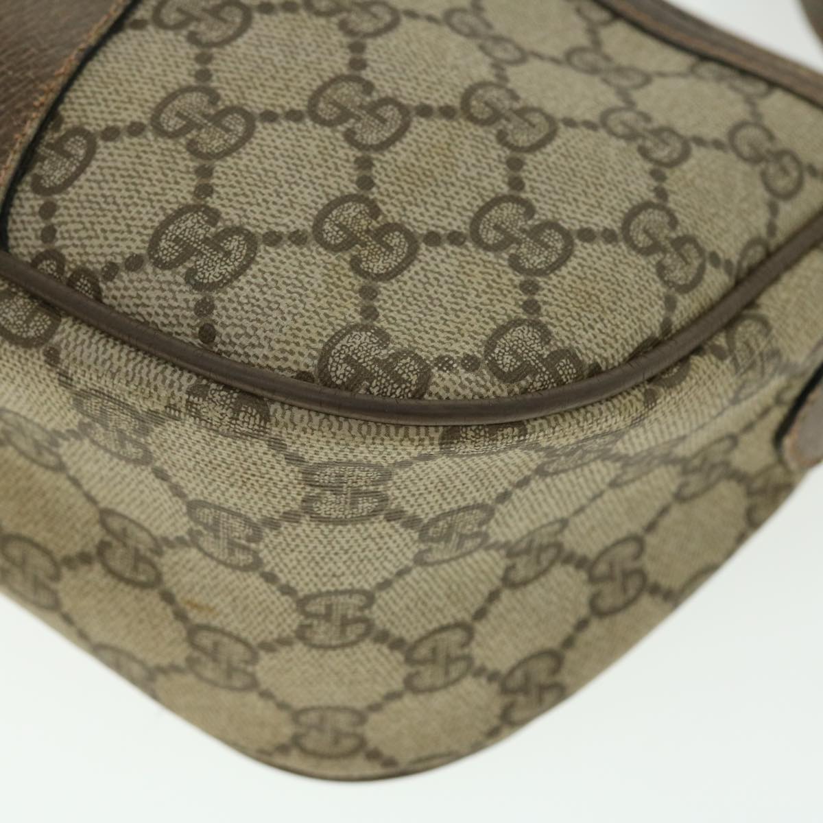 GUCCI GG Canvas Web Sherry Line Shoulder Bag Beige Red 89.02.032 bs7395