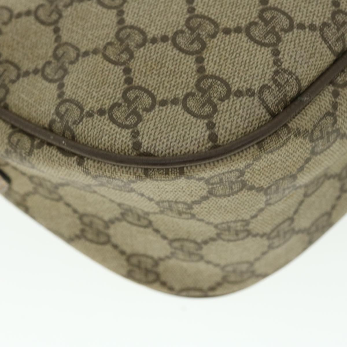 GUCCI GG Canvas Web Sherry Line Shoulder Bag Beige Red 89.02.032 bs7395