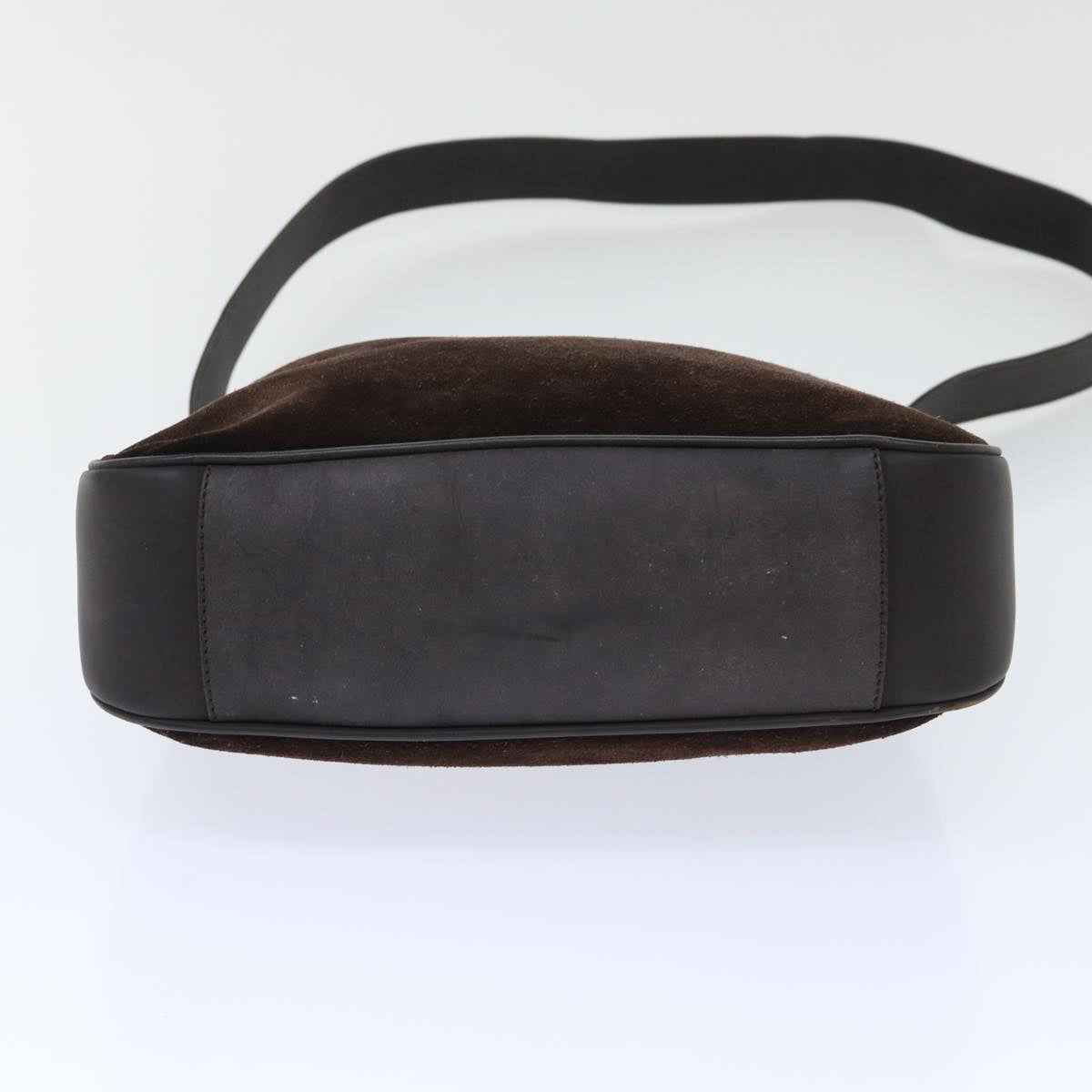GUCCI Bamboo Shoulder Bag Suede 2way Brown 001•1638•2615 bs7456