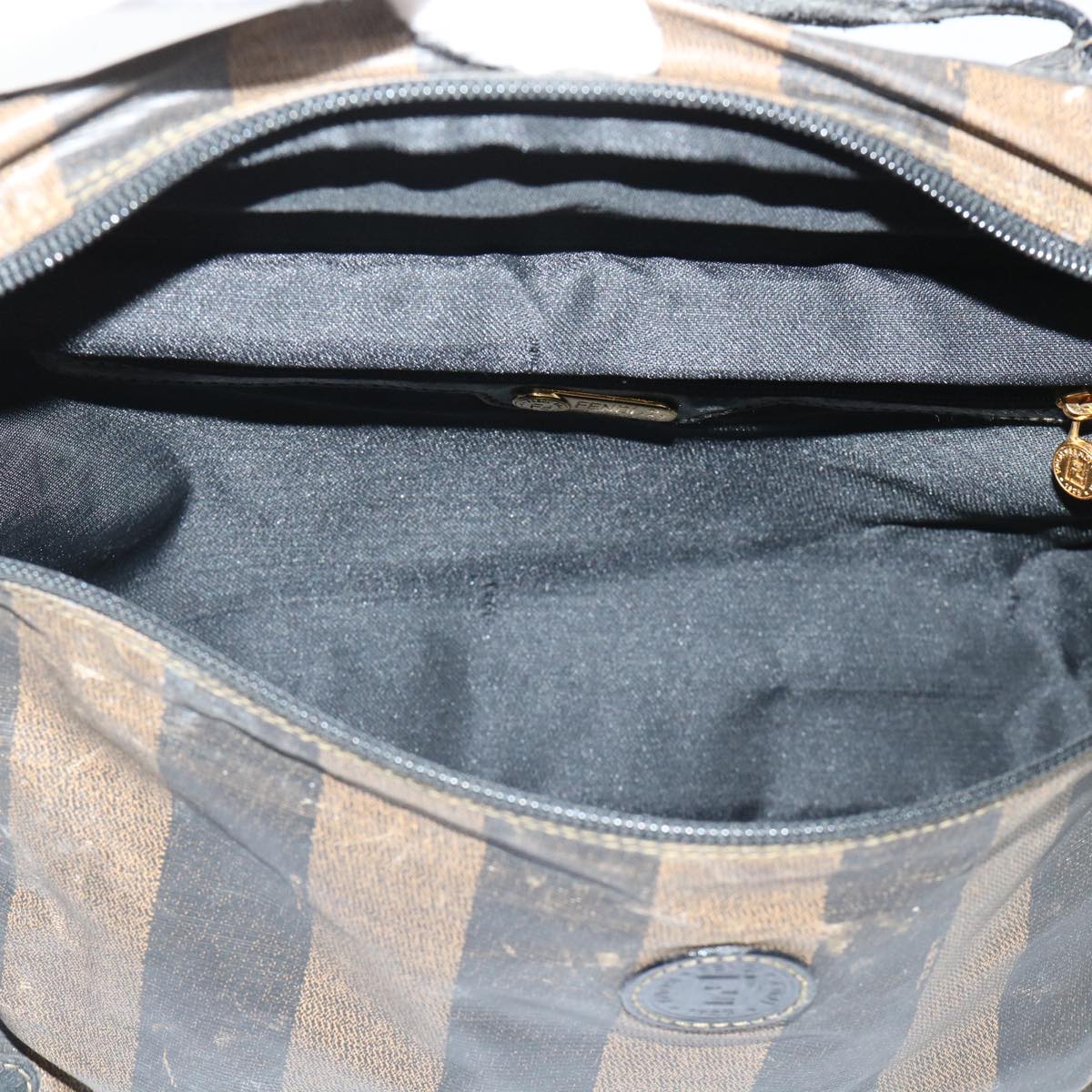 FENDI Pecan Canvas Clutch Shoulder Bag Coated Nylon 4Set Gray Brown bs7508