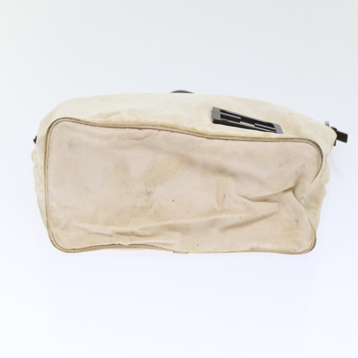 FENDI Pecan Canvas Clutch Shoulder Bag Coated Nylon 4Set Gray Brown bs7508