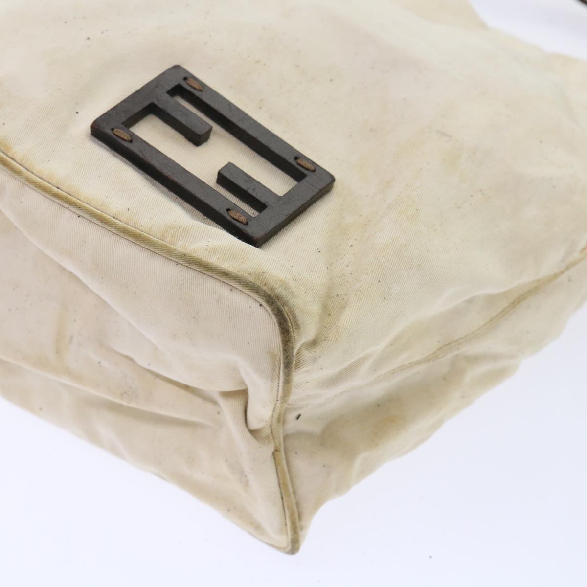 FENDI Pecan Canvas Clutch Shoulder Bag Coated Nylon 4Set Gray Brown bs7508