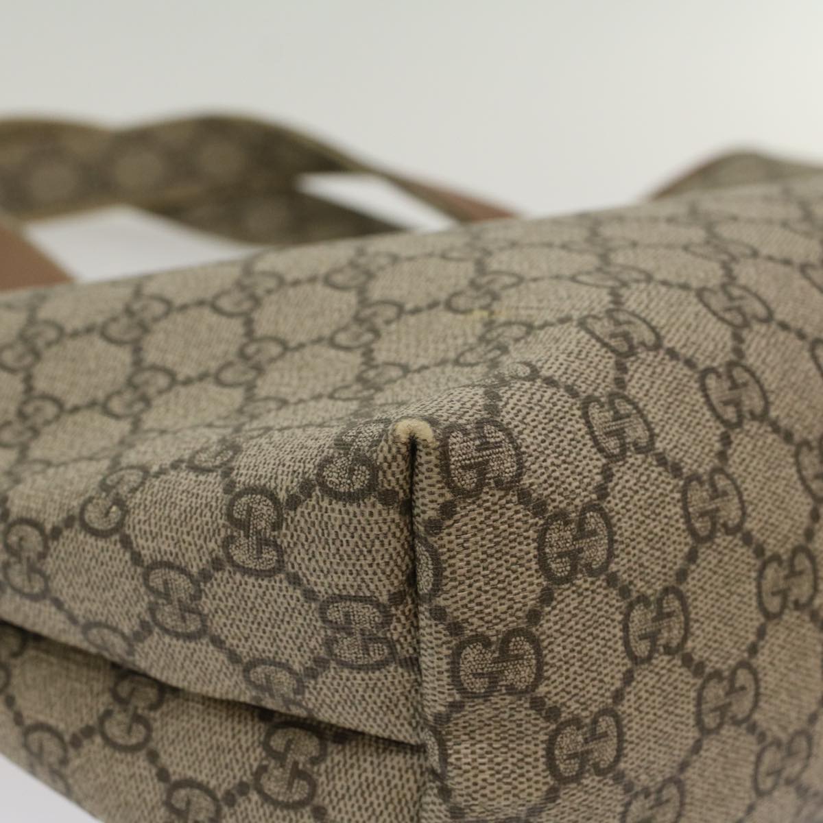 GUCCI GG Canvas Web Sherry Line Tote Bag Beige Green Red 211134 bs7521