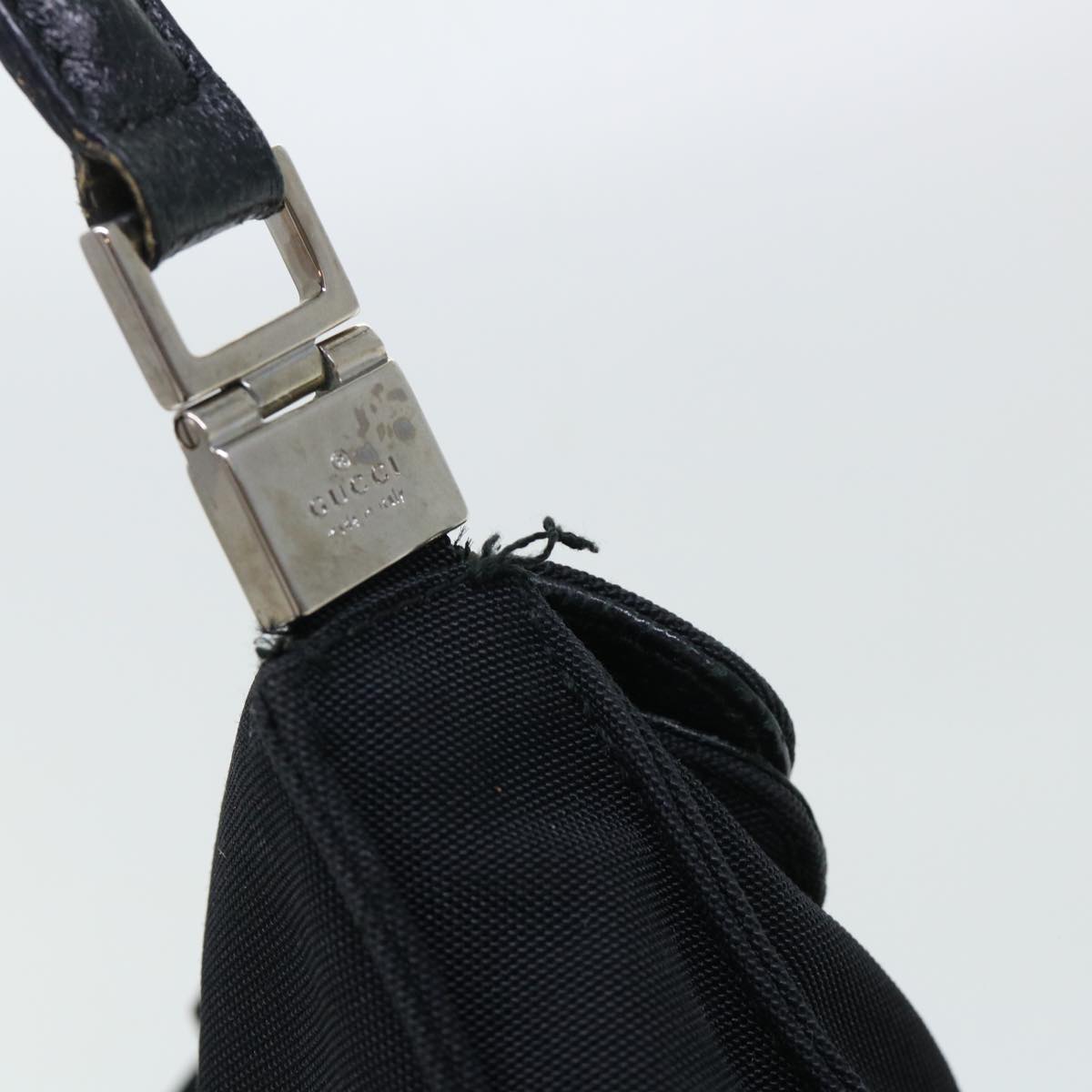GUCCI Jackie Shoulder Bag Leather Nylon 2Set Black bs7522