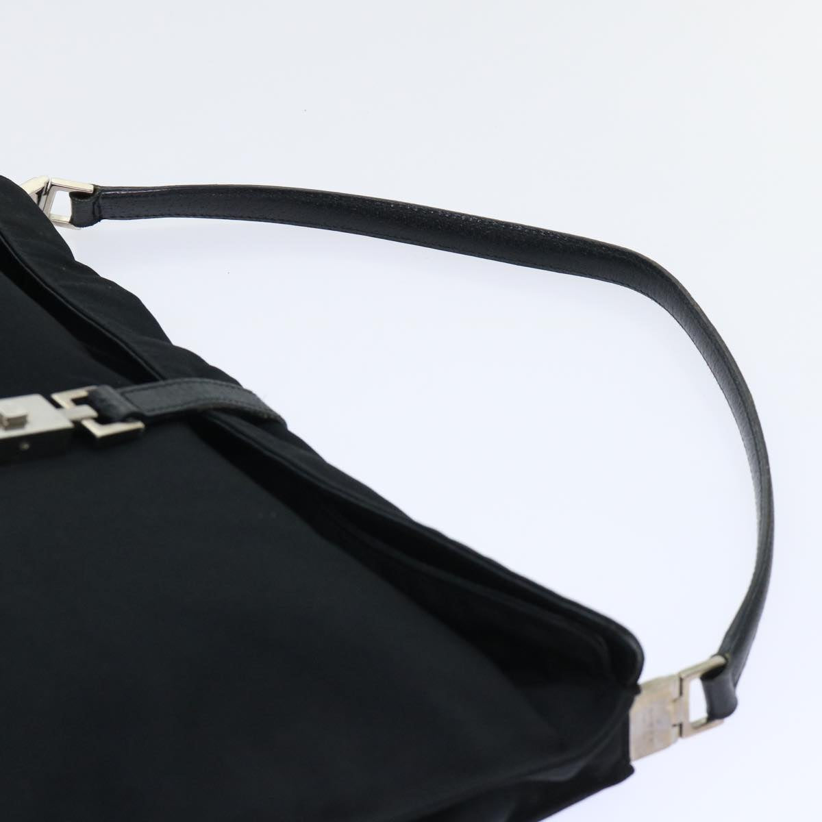 GUCCI Jackie Shoulder Bag Leather Nylon 2Set Black bs7522