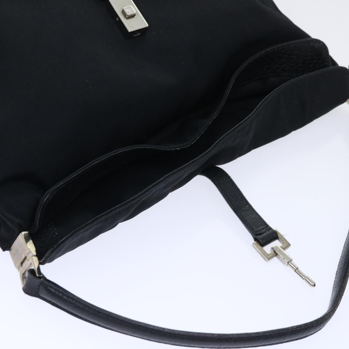 GUCCI Jackie Shoulder Bag Leather Nylon 2Set Black bs7522