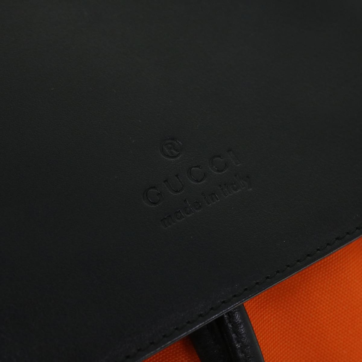 GUCCI Backpack Nylon Leather Orange 003•0233 bs7523