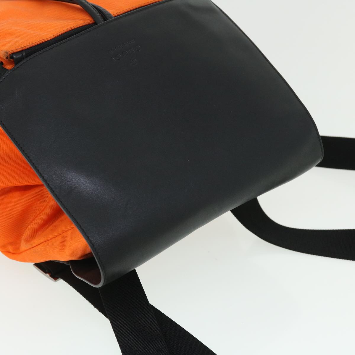 GUCCI Backpack Nylon Leather Orange 003•0233 bs7523