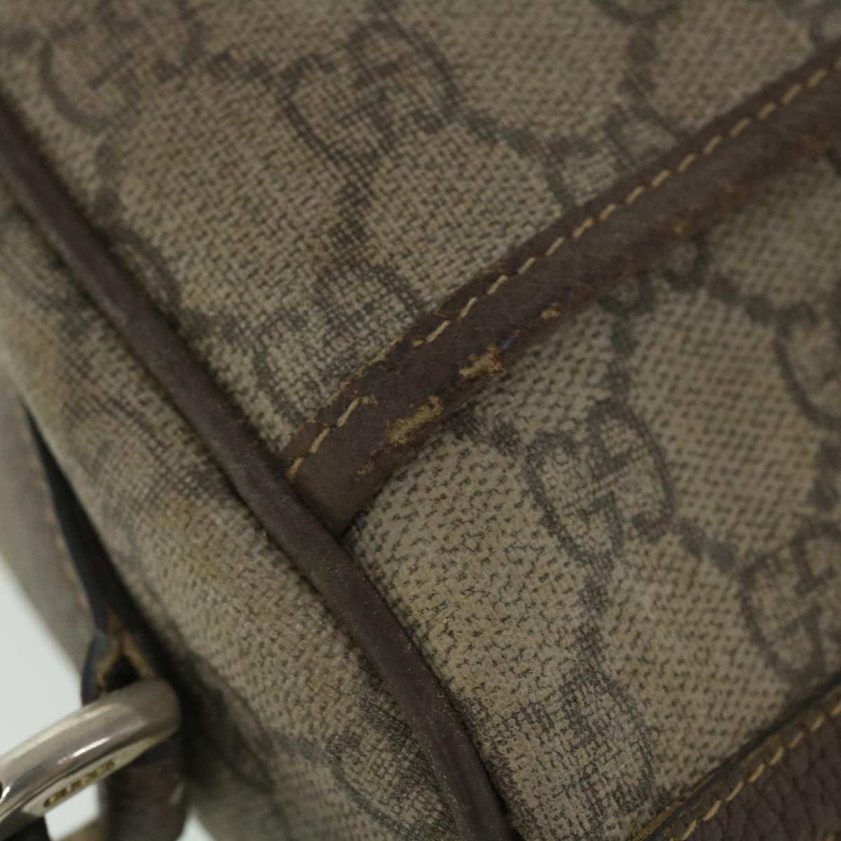GUCCI GG Canvas Web Sherry Line Shoulder Bag Beige Red 89.02.032 bs7525