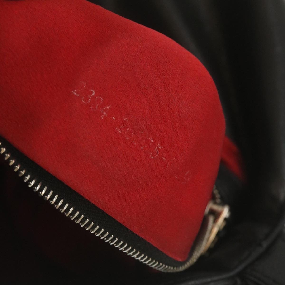 FENDI Mamma Baguette Shoulder Bag Leather Black bs753