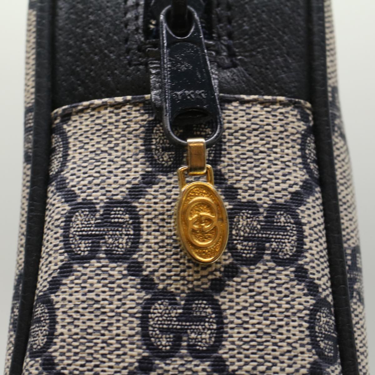 GUCCI GG Canvas Sherry Line Clutch Bag PVC Leather Gray Red Navy bs7556