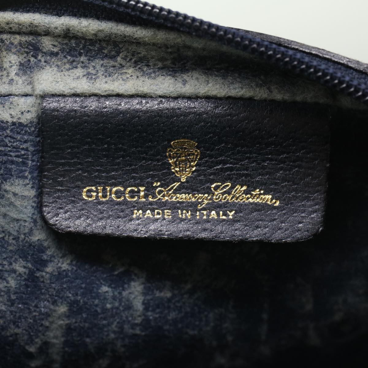 GUCCI GG Canvas Sherry Line Clutch Bag PVC Leather Gray Red Navy bs7556
