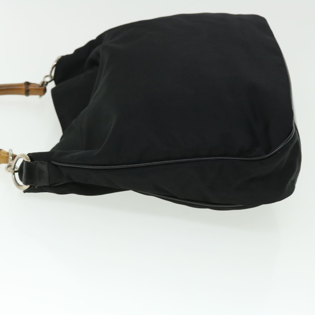 GUCCI Bamboo Shoulder Bag Nylon Black 001•1577 bs7567