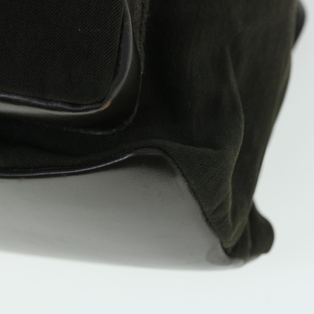GUCCI Backpack Nylon Leather Khaki bs7624