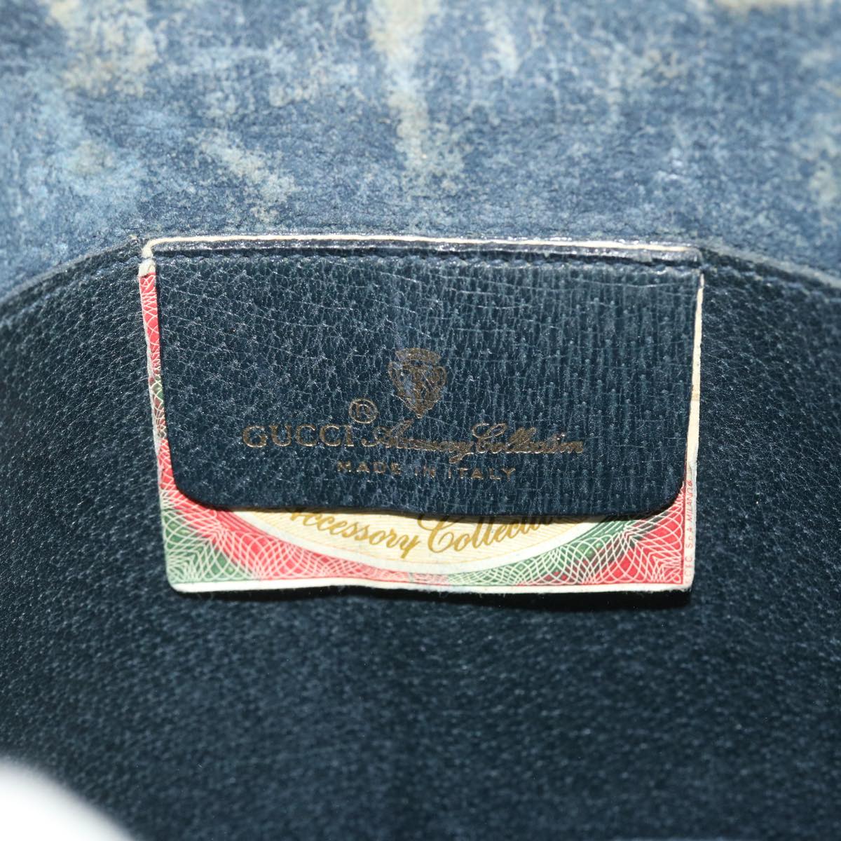 GUCCI GG Canvas Sherry Line Shoulder Bag Gray Red Navy 904•02•047 bs7625