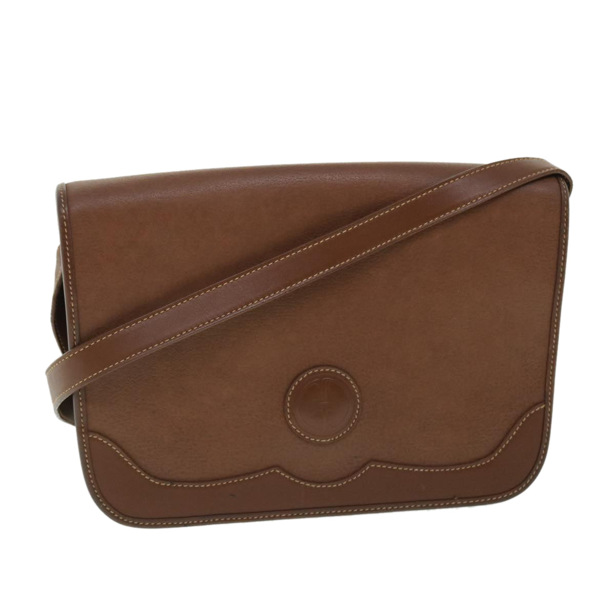 GUCCI Shoulder Bag Leather Brown bs7660